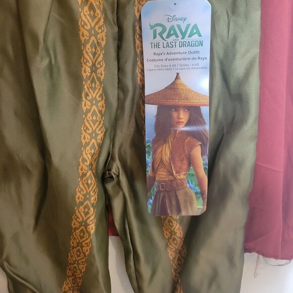 Disney Raya and The Last Dragon Warrior Costume with Cape (Size 4 - 6X) - Picture 3 of 4